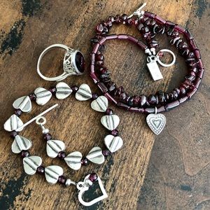 SUNDANCE Garnet Jewelry TRIO